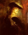 Elegant Canvas Paintings - Portrait Of An Elegant Lady In Rubenesque Costume